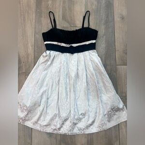 Max And Cleo Black Silver Spaghetti Strap Padded Cocktail Dress Size 12